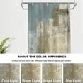 thumbnail image 6 of Grey Abstract Art Decor Shower Curtain,Beige Painting Bathroom Decor Polyester Fiber Plastic Rings Quick-Drying Waterproof for Bathtubs/Bathroom, 72x36 inches, 6 of 6