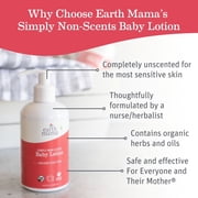 Earth Mama Simply Non-Scents Baby Lotion for Sensitive Skin, Unscented, 8 fl oz