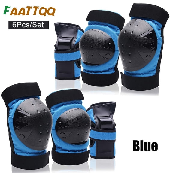 Kids/Adults Knee Elbow Pads Wrist Guards, Protective Gear Set for Roller Skates, Cycling, BMX, Skateboard, Scooter Riding Sports
