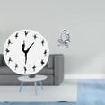 thumbnail image 2 of Reloj de pared de bailarina, figura abstracta de lector, decoración colgante silenciosa, escultura artística de resina, adecuada para sala de estar, d, 2 of 8
