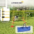 thumbnail image 3 of Adjustable Dog Agility Training Set - 4 PCS Yellow Obstacle Course with Portable Bag | Backyard & Park Fun for All Skill Levels, 3 of 7