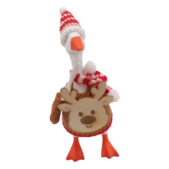 Porch Goose Christmas Outfit,Outdoor Lawn Goose Statue Winter Costume,Christmas Goose Outfit for 23 inch Porch Goose Statue