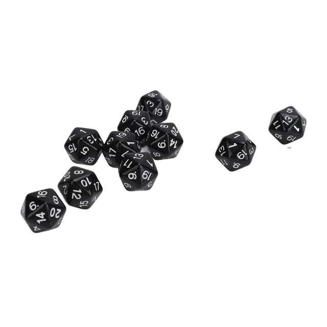 10PCS Lightweight and Portable Plastic Polyhedral Set with Clear Numbers, Durable Material, Great for Role Playing and Table Games