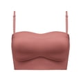thumbnail image 1 of GDREDA Machine Washable Bra Women's Low Back Bra Wire Backless Bra Convertible Spaghetti Strap Seamless Sleeping Bralette Red,80/36, 1 of 9