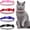Pink, Red, Black, Blue, variant on Mumup 4 Pieces Rhinestones Cat Collars Breakaway Cat Collar with Bell Bling Pet Accessories with Soft Velvet