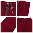 thumbnail image 6 of WULMLEO 2 Piece Scrub Sets for Women V Neck Stretch Scrubs Outfits Medical Short Sleeve Fashion Nursing Workwear Shirts and Joggers Soft Comfortable Casual Petite Nurse Uniform Deep Red M, 6 of 6