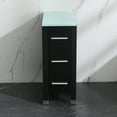 thumbnail image 2 of 12inch Height Bathroom Cabinet White 3 Drawers End Table, 2 of 3