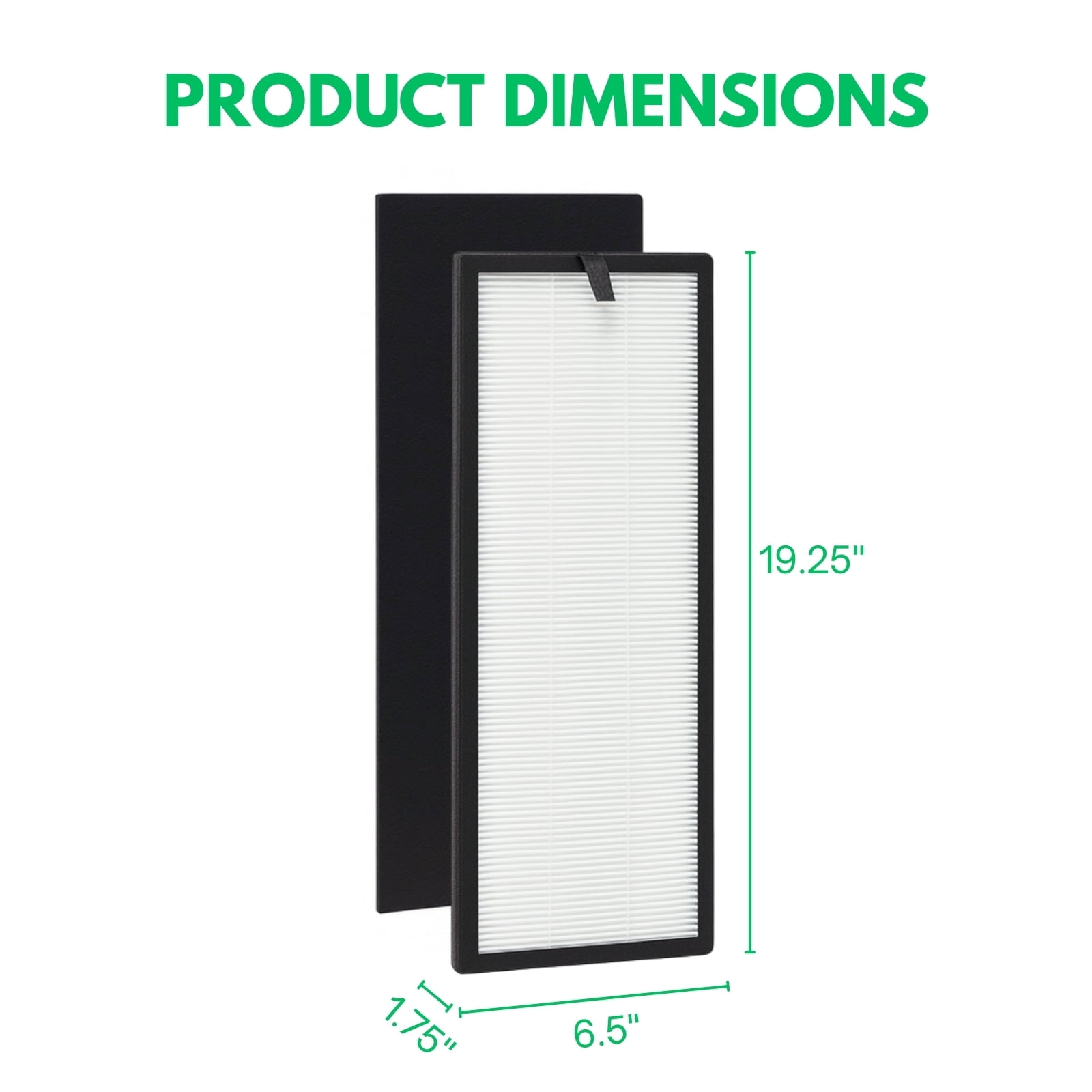 Nispira NEAF1 NEAC1 HEPA Pre Filter Replacement for Eureka NEA120 / Toshiba Smart WiFi Air Purifier 2 Set
