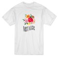 thumbnail image 1 of Cool Flower T-shirt Blanc Graphique Nostalgique pour Hommes, 1 of 1