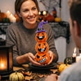 thumbnail image 6 of Cute Hat Wearing Pumpkin Resin Figurine Set, Spooky Tabletop Ornament, Minimalist European Style Decor for Halloween Living Room Shelf Indoor Holiday Party Display, 6 of 7