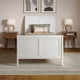 thumbnail image 2 of Valencia Twin XL Low Profile Wood Platform Bed with Matching Footboard in White, 2 of 13