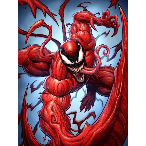 Adult DIY Diamond Painting Set,Venom Full Round Diamond Diamond Set,5D Wall Painting Art,Gemstone Art Crafts Family Game Gift 15.8x11.8 inches