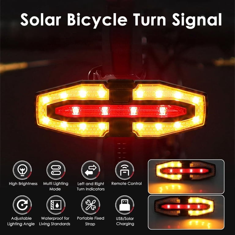 LITAMPO Solar Bike Tail Light with Turn Signals & Remote photo 4