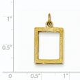 thumbnail image 2 of 14k Yellow Gold Small Picture Necklace Pendant Charm Locket Photo Frame, 2 of 6