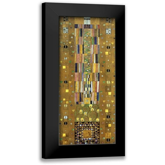 Klimt, Gustav 8x14 Black Modern Framed Museum Art Print Titled - Cartoon For The Stoclet Frieze