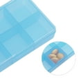 thumbnail image 3 of Unique Bargains 1 Pc Pill Case 6 Grid Clear Pill Box Sky Blue, 3 of 6