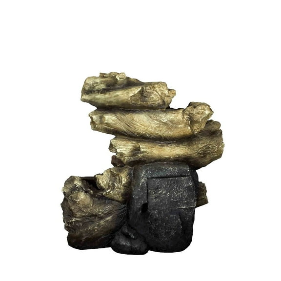 Hi-Line Gift Ltd. 4 Level Logs Fountain W/LED
