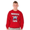 thumbnail image 4 of USA American Patriotic Papa Smurf Men's Crewneck Sweatshirt Brisco Brands X, 4 of 6