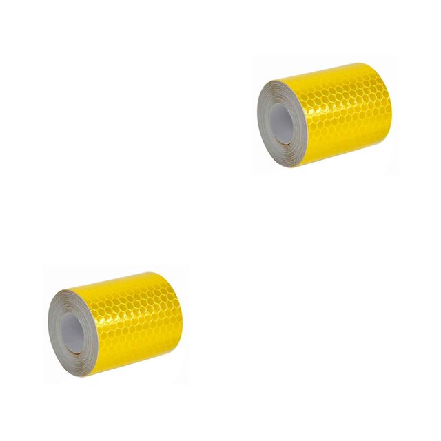 Langgg Car Truck Reflective Strip Safety Warning Conspicuity Tape Sticker DIY 3CMx5M gold 2Set