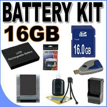 BigVALUEInc Accessory Saver 16GB NB-6L Lithium Ion Battery/Rapid External Charger Bundle for Canon Powershot SD980 SD12