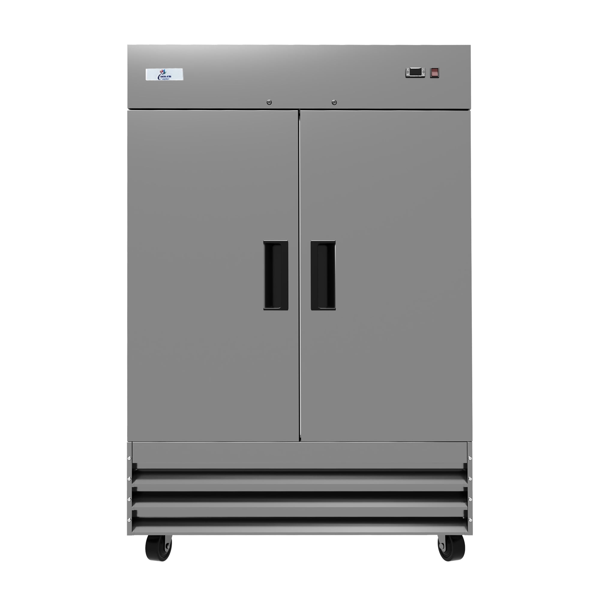 54in. 49cu.ft Commercial Reach in Freezer, Stainless Steel, Solid 2 Door Upright Fan Cooling freezer, NSF certified
