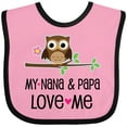 thumbnail image 3 of Inktastic Nana and Papa Love Me Baby Girl Girls Baby Bib, 3 of 4