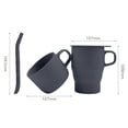 thumbnail image 2 of Taza de viaje plegable con tapa y pajita, taza plegable de silicona, taza plegable reutilizable para bebidas frías y calientes, taza portátil para acampar, apta para lavavajillas y microondas, 350 ml, 2 of 6