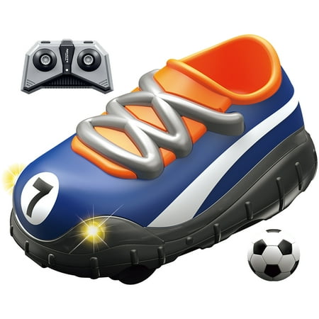 

LoyGkgas Football Shoe 2.4GHz 4CH RC Car LED 2WD Soccer Competition Cars Toy (Royal Blue)