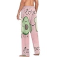 thumbnail image 6 of Avocado Toast Friend Love Pink Mens Pajama Pants Sleepwear Lounge Men's Pajama Bottoms Gift for Family, 6 of 7