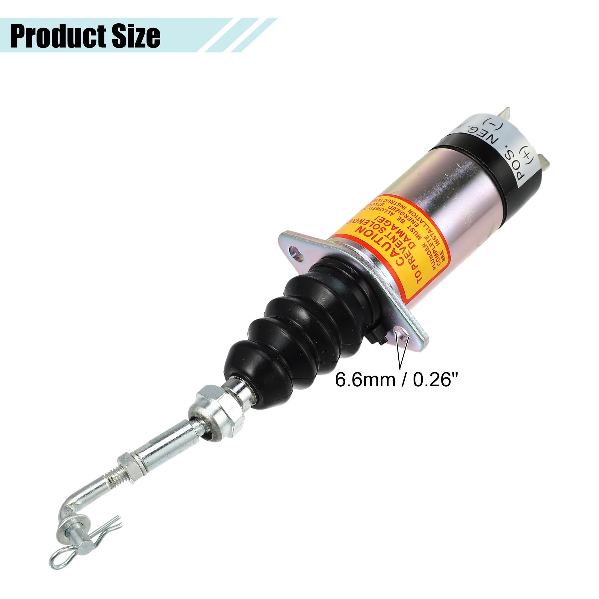 Unique Bargains Fuel Shut Off Stop Solenoid Valve for Diesel Engine