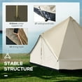 thumbnail image 4 of 16.5' Large Family Tent 10 Persons Waterproof Teepee Bell Tents Hunting Camp Huge Four Season, 4 of 14