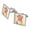 Silver, variant on Pretty Pink Flamingo Flowers Square Cufflink Set - Silver or Gold