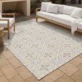 thumbnail image 3 of Addison Rugs Chantille Indoor/Outdoor Transitional Lattice Ivory Machine Washable Rectangle Rug, 9' x 12', 3 of 8
