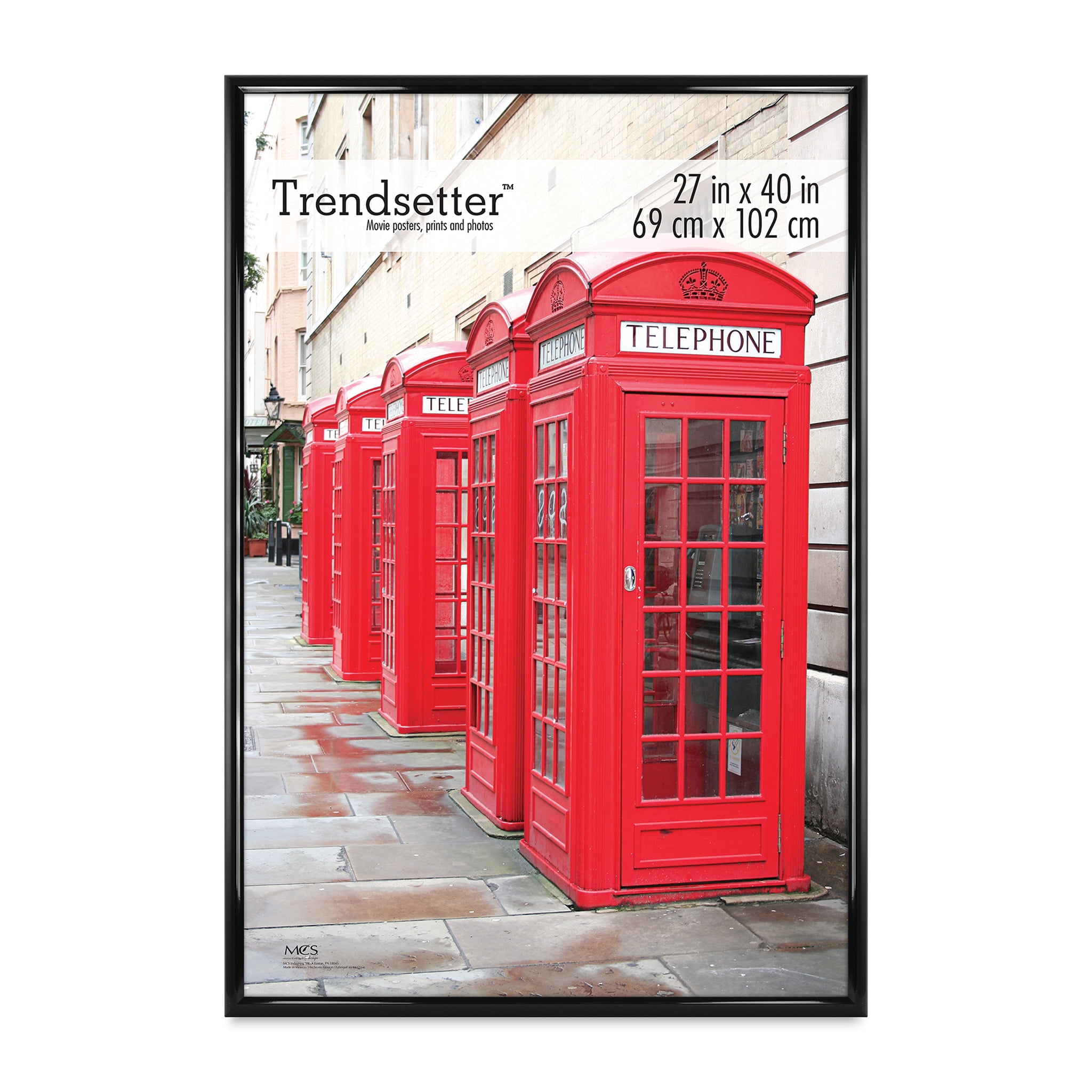 MCS Trendsetter Acrylic Poster Frame 27" x 40" x 1/4", Black