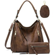Lapsting Hobo Bags for Women Handbags Purse Ladies Boho Shoulder Bag Crossbody Purses Faux Leather