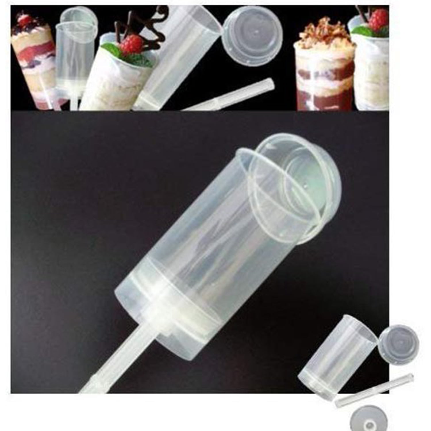 10pcs Cake Push Up Pop Container Holders Pops Birthday Party Moulds Kitchen Tool 