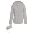 thumbnail image 5 of hotojiny Packable Rain Jacket Women Lightweight Full Zip Waterproof Raincoat Outdoor Hooded Windbreaker Outwear for Cycling Hiking, 5 of 6