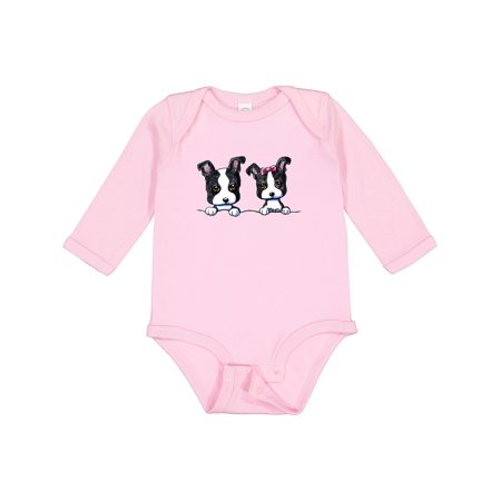 

Inktastic Boston Terriers (Dark Apparel) Gift Baby Boy or Baby Girl Long Sleeve Bodysuit