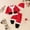 Red, variant on Baby Santa Outfit Long Sleeve Santa Bodysuit Hat Set Holiday Party Dress Christmas Outfit Baby Boy 0-3 Months