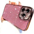 thumbnail image 1 of Compatible with iPhone 13 Pro Max Glitter Plating Case, Luxury Bling Sparkly Shiny Clear Case for iPhone 13 Pro Max 6.7" Camera Protection Soft TPU Sh, 1 of 4