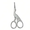 thumbnail image 2 of Stainless Steel Embossed Nose Hair Beard Scissors Russian Style Scissors Pointed Round Scissors Eyebrow Trimming Makeup Large Curved Scissors, 2 of 4