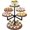 L, variant on Cupcake Stand, 3 Tier Cupcake Tower Large Cupcake Stand for 50 Cupcakes Rustic Industrial Cake Stand Tiered Tray Stand Dessert Table Display Set Tiered Round Serving Tray for Party Wedding Birthday
