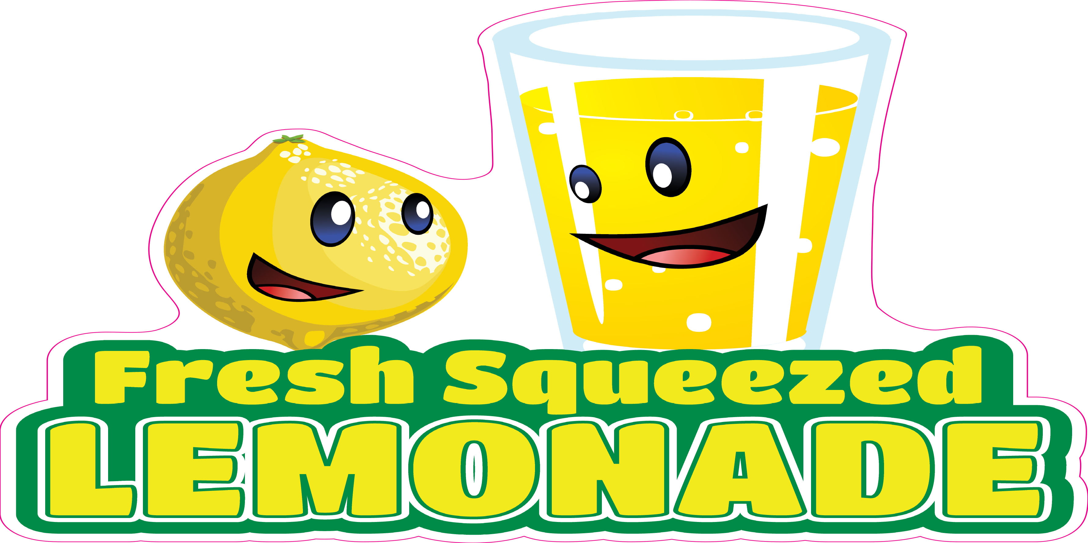 CHOOSE YOUR SIZE Fresh Squeezed Lemonade DECAL Food Truck Concession Sticker 