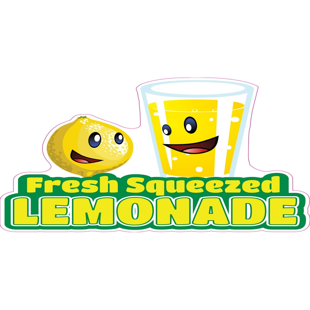 24" LEMONADE DECAL sticker stand fresh squeezed lemon