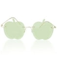 thumbnail image 3 of 1 par de gafas de solas de gafas de gafas sin borde de moda gafas en forma de manzana para mujeres hombres, 3 of 6
