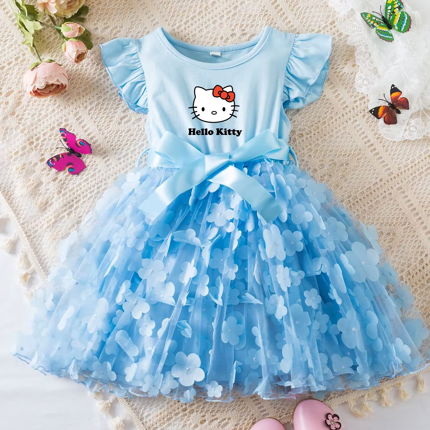 strapless open back dress Hello Kitty Unicorn Dreams / Adult