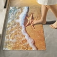 thumbnail image 6 of Toilet Rug U-Shaped Bathroom Rugs Non-Slip Soft Plush Machine Washable Contour Bath Mat Starfish on Beach 24x20, 6 of 9