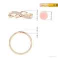 thumbnail image 6 of ANGARA Natural Pave Set Diamond Multi-Row Crossover Band in 14K Rose Gold for Women (Size-1.1mm| Color-H| Clarity-SI2) | April Birthstone, Anniversary, Jewelry Gift for Women | Natural Diamond Ring, 6 of 11