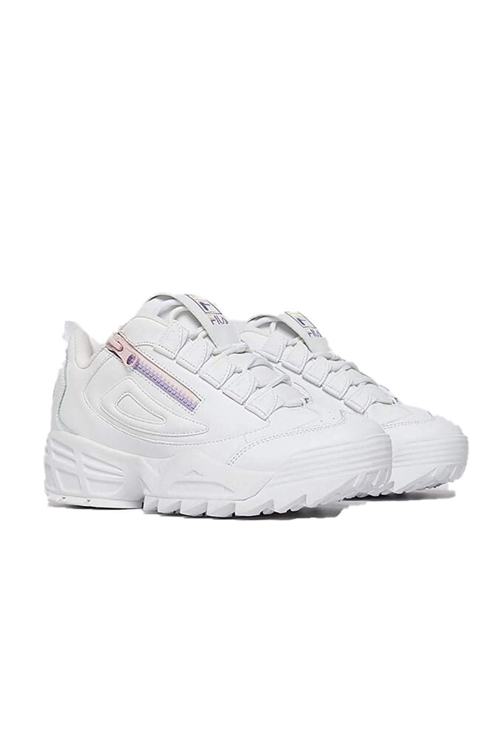 Zip Sneaker, Adult, White/Purple/Pink 