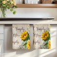 thumbnail image 7 of Sunflower Kitchen Towels Set of 4, Yellow Floral Farmhouse Botanical Vintage Art Absorbent Dish Towels for Kitchen, Microfiber Hand Towel, Quick Drying Tea Towel for Cleaning Decorative Dishcloths, 7 of 7